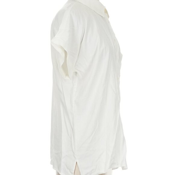 Lulus Ivory Rayon Button-Down Blouse – Size S - Picture 3 of 6